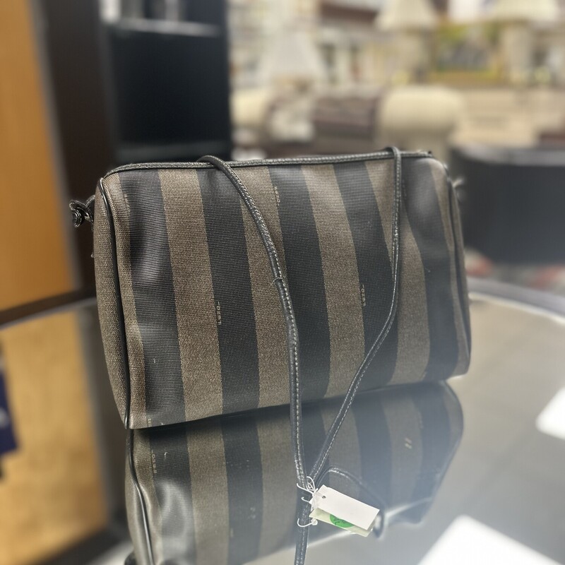 FENDI Striped Crossbody, Brown<br />
Size: 12x9