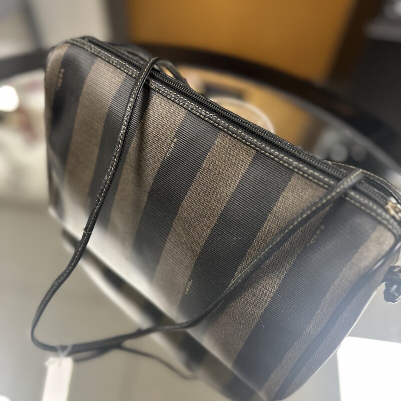 FENDI Striped Crossbody, Brown<br />
Size: 12x9