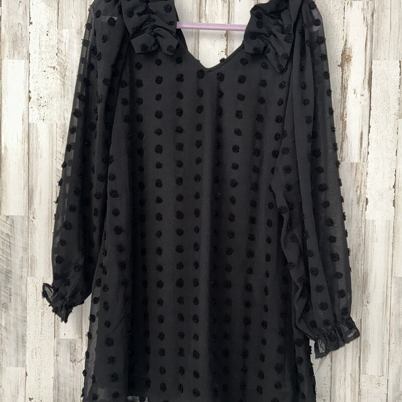 NEW S Black Dotted Dress, Black, Size: Ladies S