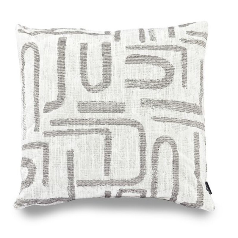 Emmy Accent Geometric Pillow
White and Gray
Size: 20x20