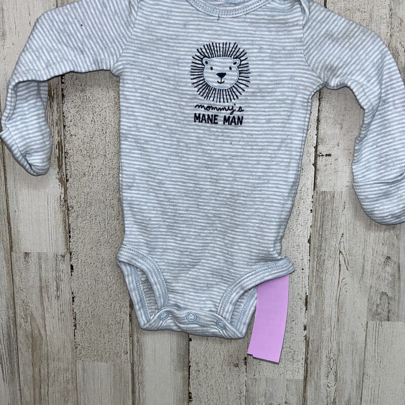 NB Mane Man Onesie, Blue, Size: Boy 0-9m