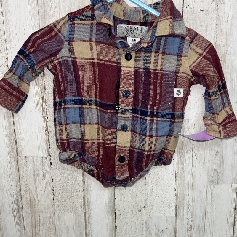 NB Red Flannel Bubble, Red, Size: Boy 0-9m