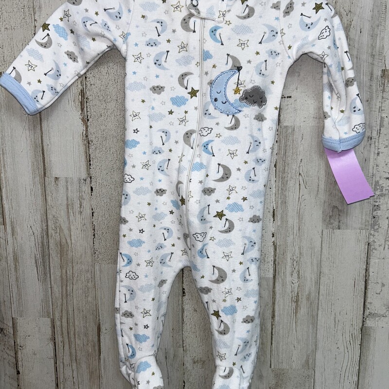 0/3M White Moon Sleeper, White, Size: Boy 0-9m