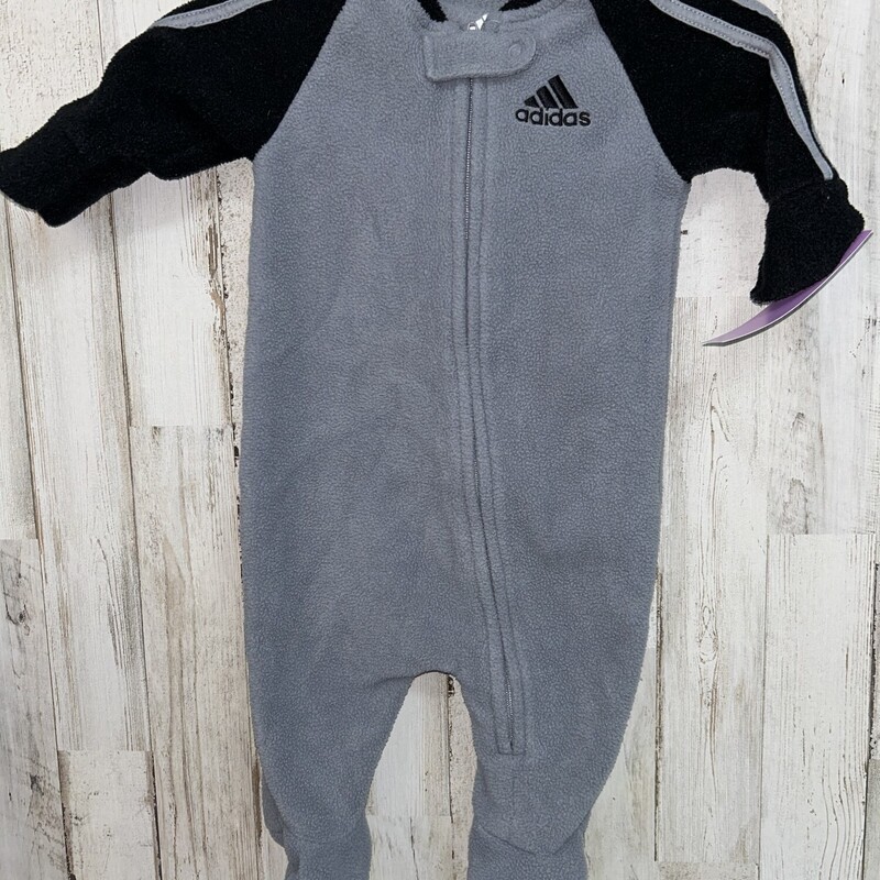 0/3M Grey Fleece Sleeper, Grey, Size: Boy 0-9m