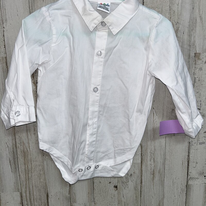 6M White Button Up