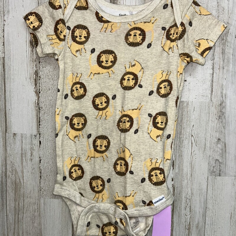 12M Tan Lion Onesie, Tan, Size: Boy 12-24m