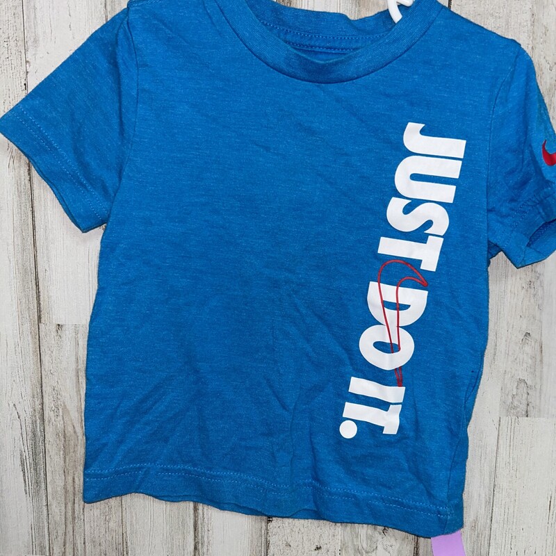 3T Blue Logo Tee, Blue, Size: Boy 2T-4T