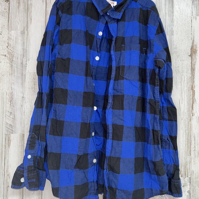 12/14 Blue Plaid Button U