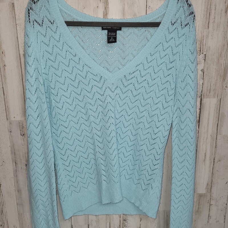 S Lt Blue Knit Sweater