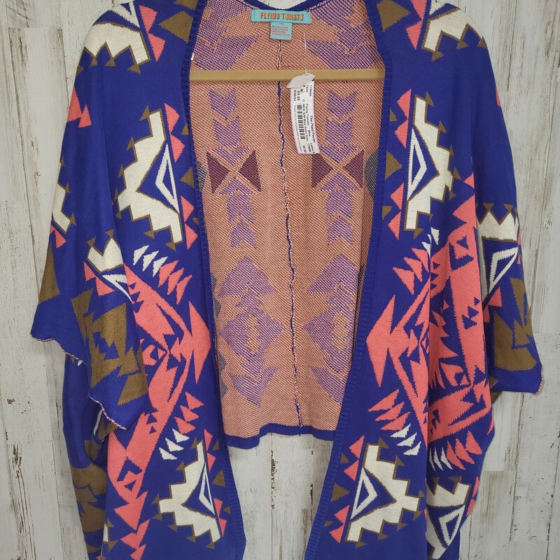 NEW S/M Blue Aztec Kimono