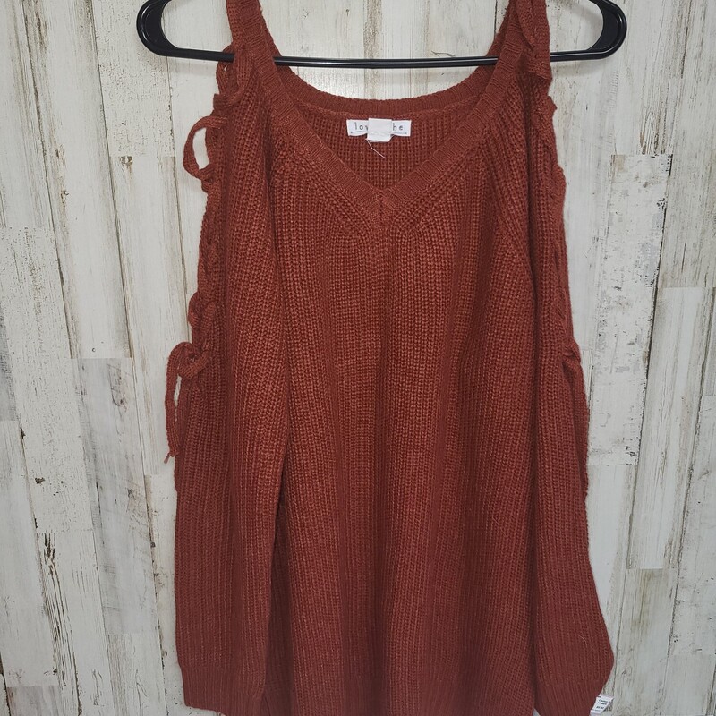 M Rust Cut Out Sweater