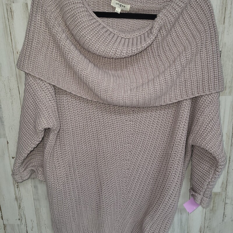 L Purple Cowl Sweater