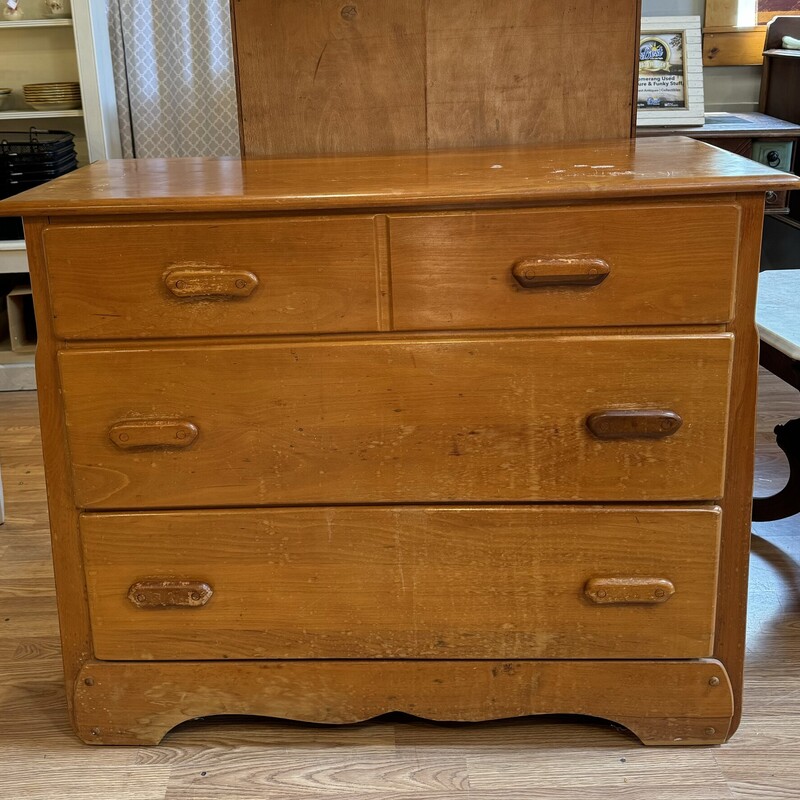 3 Drawer Dresser
All Wood Maple Dresser
42 Inches Wide, 19 Inches Deep, 34 Inches High