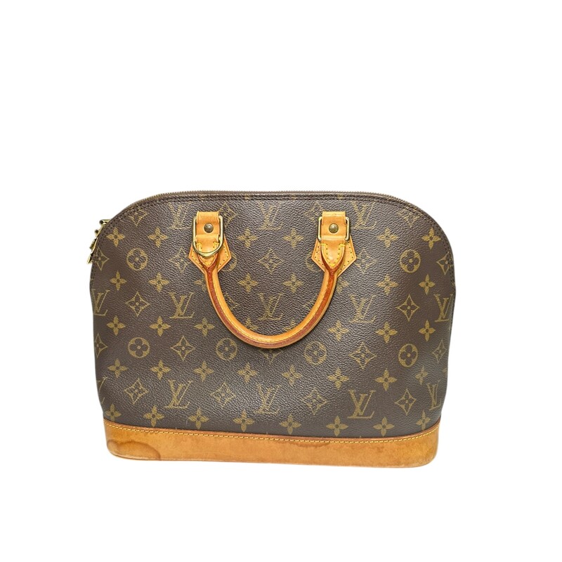 Louis Vuitton Alma PM Monogram

Date Code: VI0997

Dimensions:
Base length: 12 in
Height: 9.25 in
Width: 6.25 in
Drop: 3.25 in

Note: Wear and staining to leather. Interior stain on fabric.