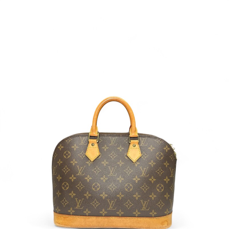 Louis Vuitton Alma PM Monogram

Date Code: VI0997

Dimensions:
Base length: 12 in
Height: 9.25 in
Width: 6.25 in
Drop: 3.25 in

Note: Wear and staining to leather. Interior stain on fabric.