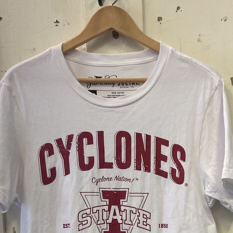 Wht/red Cyclones Tee