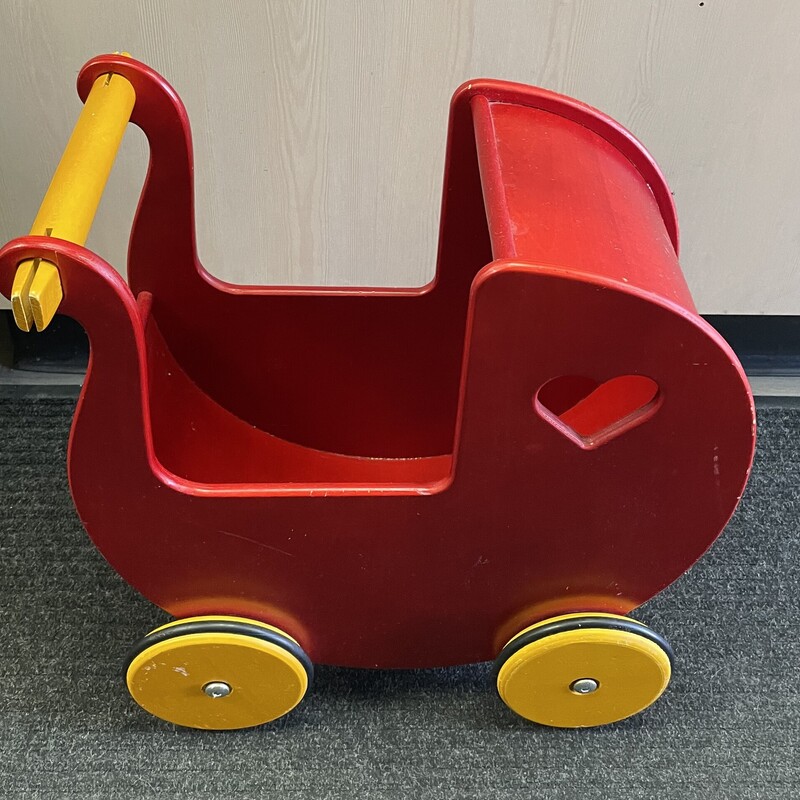 Moover Doll Carriage, Red, Size: Pre-owned