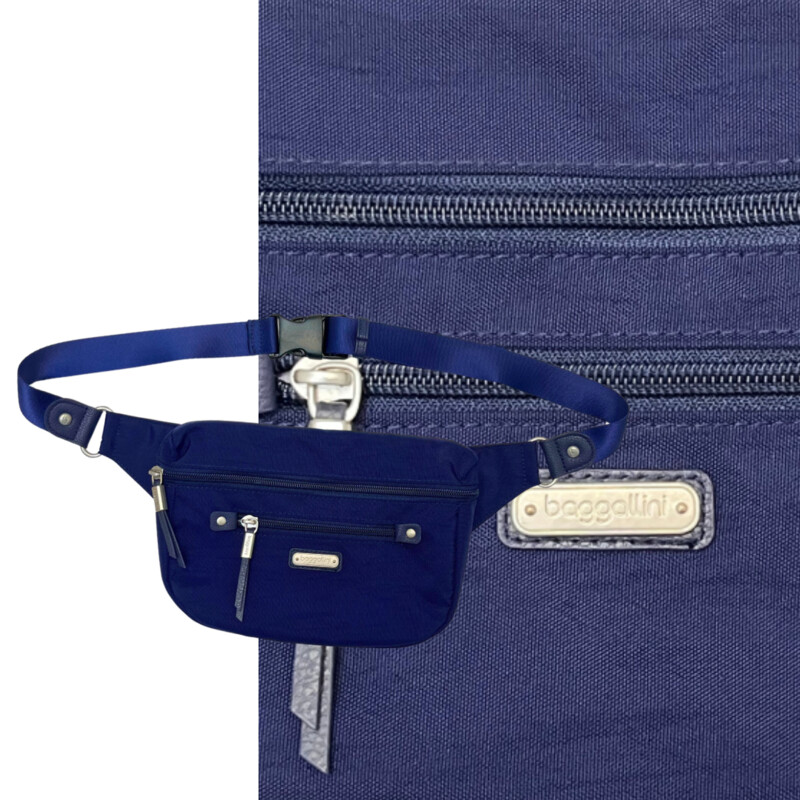 Baggallini Belt Bag
RFID Protected
Inside Card Slots
Front Zip Pocket
Color:  Royal