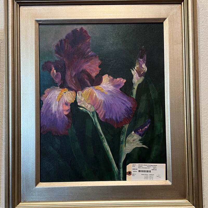 Marcy Silverstein Iris, Original, Framed
24in x 28in