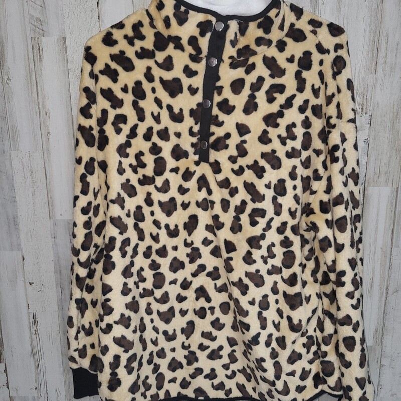 XL Cheetah Fuzzy Pullover