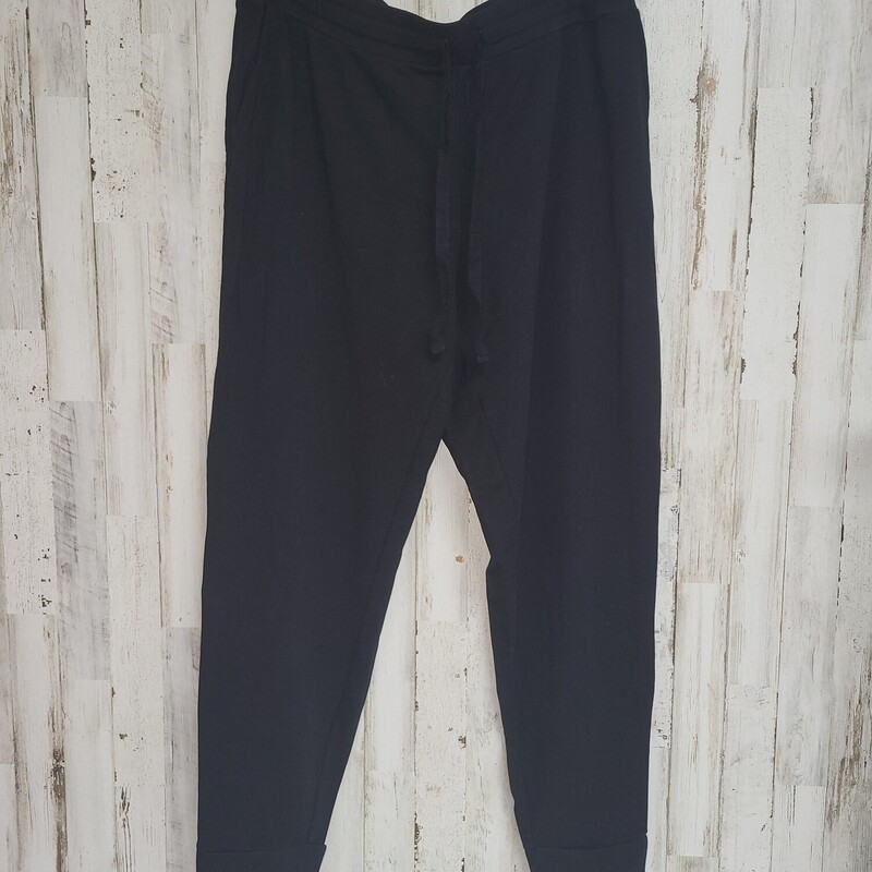 L Black Drawstring Jogger