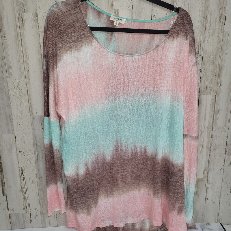 L Pink Ombre Knit Top, Pink, Size: Ladies L