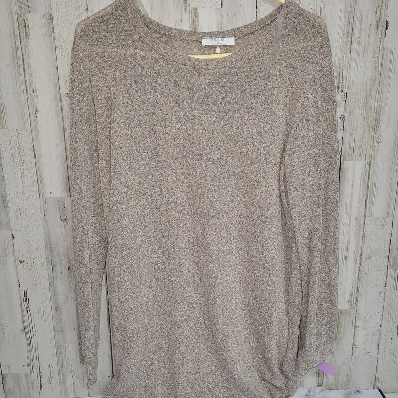 L Tan Knit Bow Back Sweat, Tan, Size: Ladies L