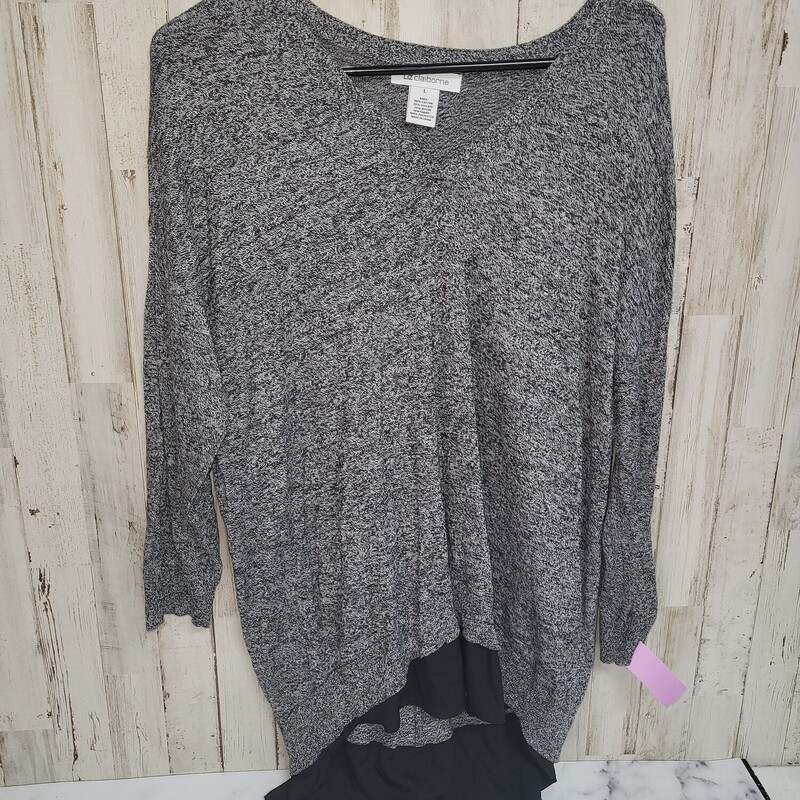 L Black Heather Knit Top, Black, Size: Ladies L