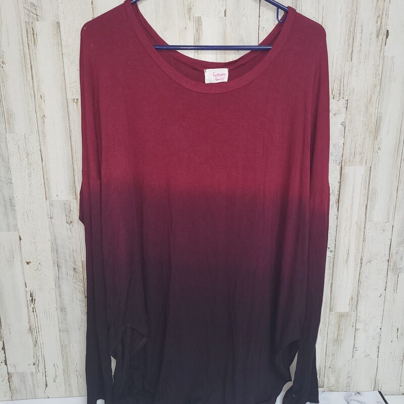 M Red Ombre Longsleeve, Red, Size: Ladies M