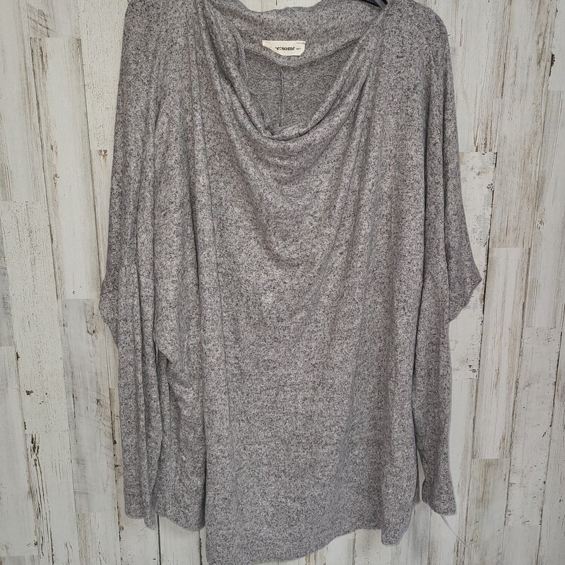 L Brown Knot Scoop Top