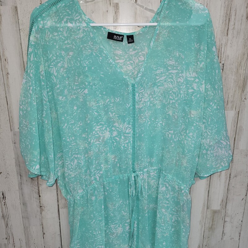 XL Green Sheer Printed To