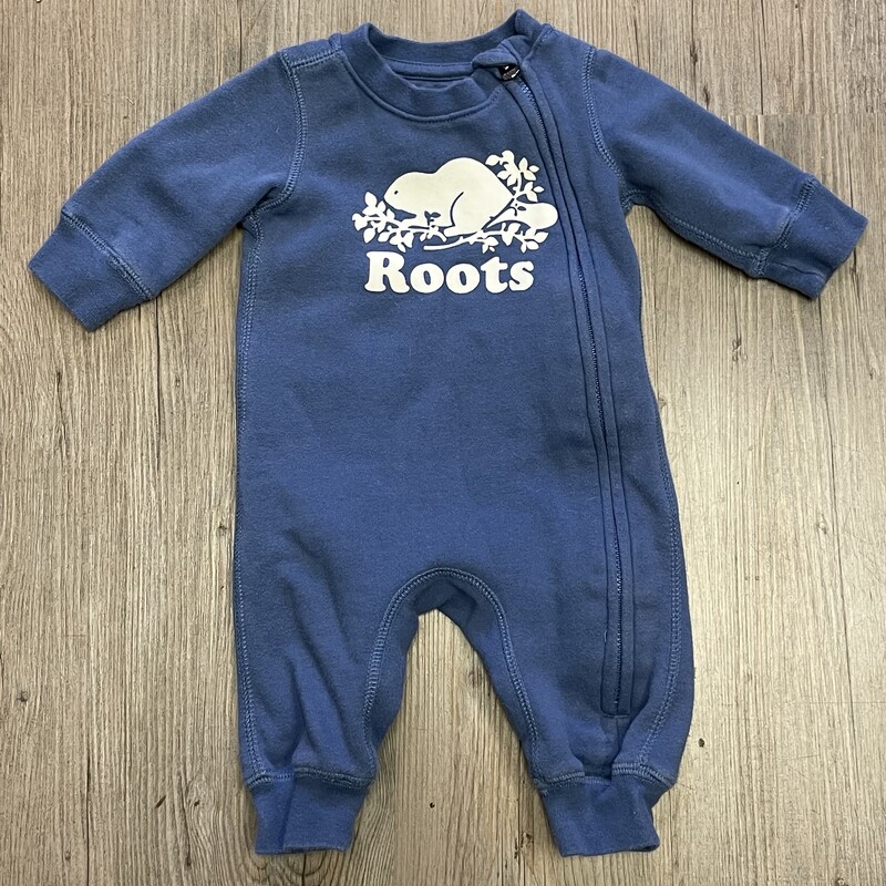 Roots Romper Onesie, Blue, Size: 0-3M