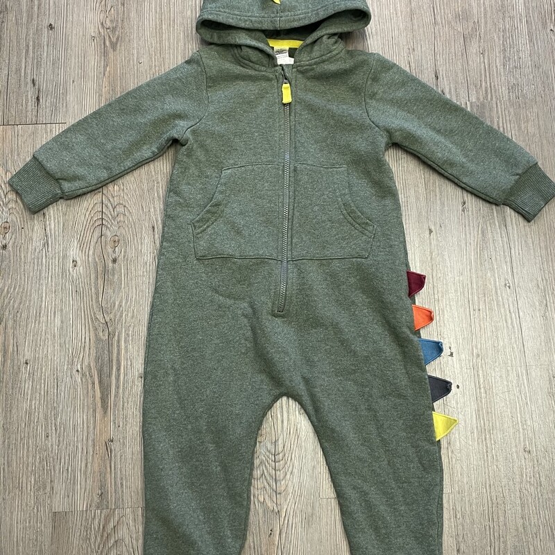 George Hooded Onesie, Green, Size: 18-24M