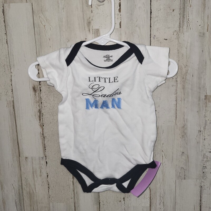 3/6M Ladies Man Onesie