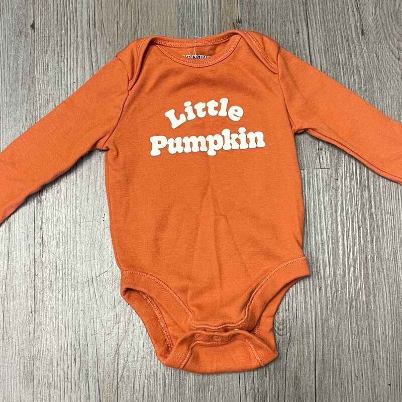 Old Navy Onesie LS, Orange, Size: 3-6M