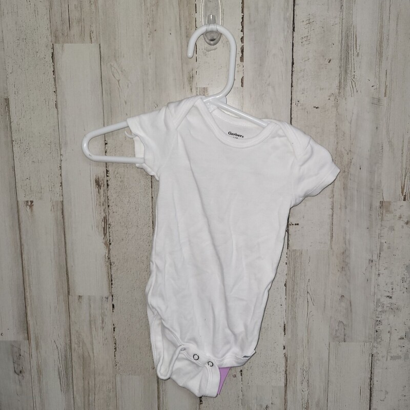 3/6M White Onesie, White, Size: Boy 0-9m