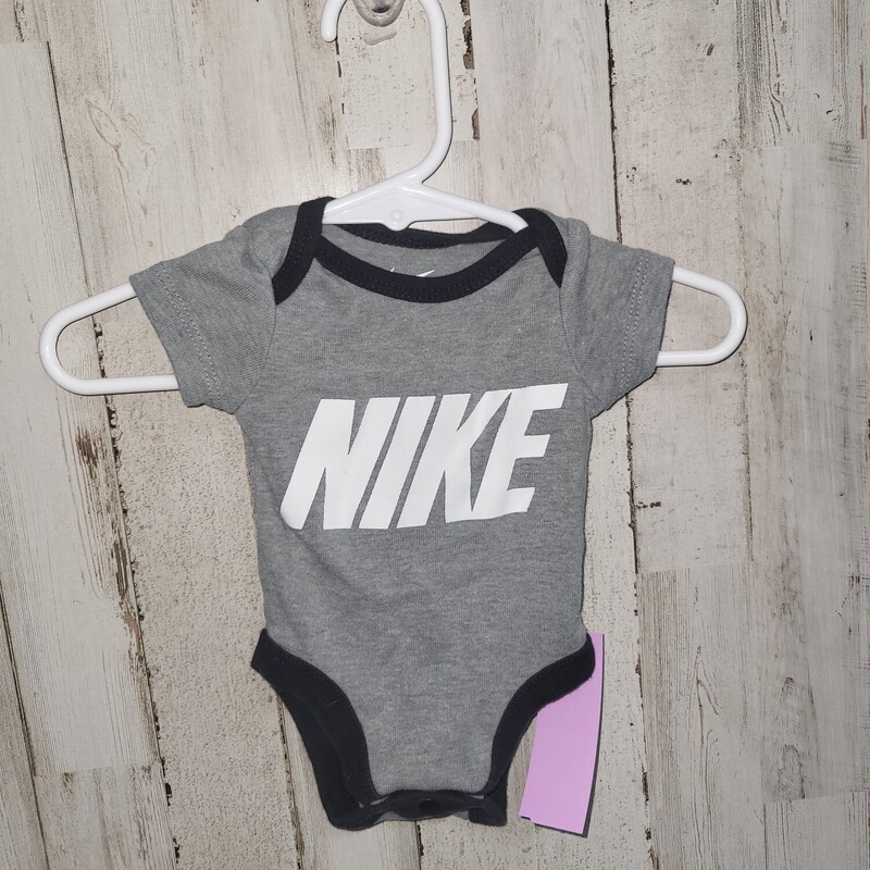 NB Grey Logo Onesie