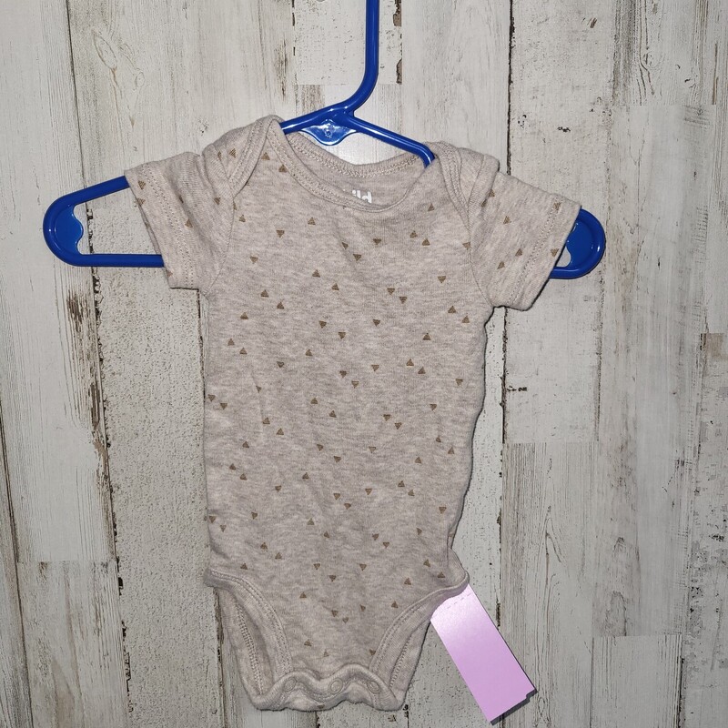 NB Tan Printed Onesie