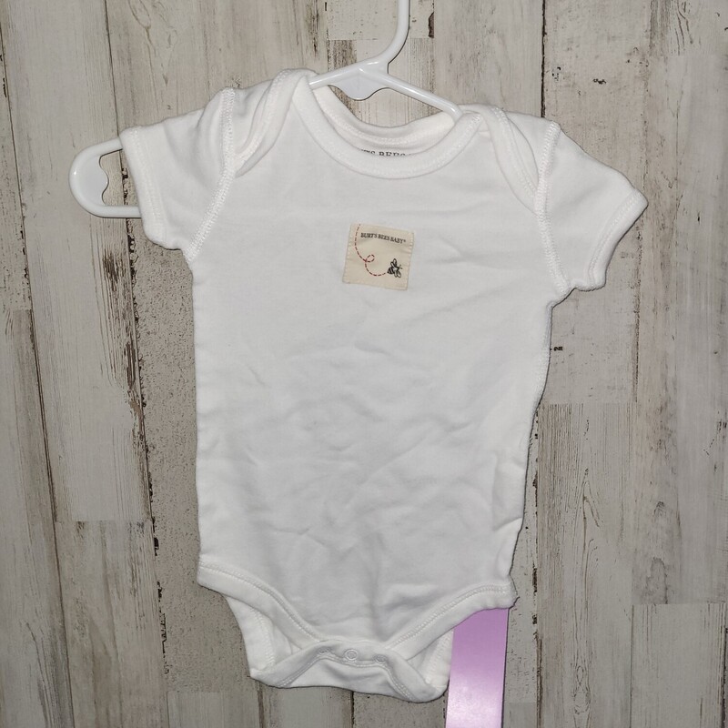 0/3M White Patch Onesie