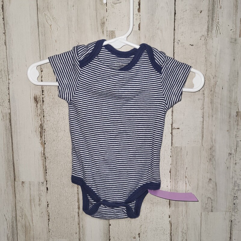 NB Navy Striped Onesie, Blue, Size: Boy 0-9m