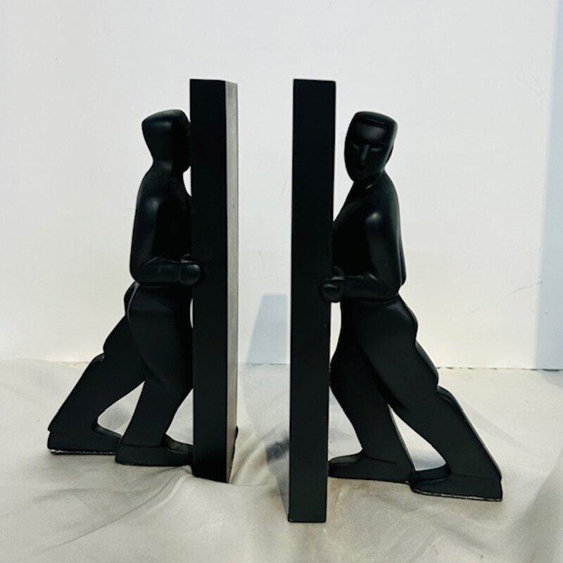 Set of 2 Men Moving Wall Bookends
Black
Size: 4 x 4.5 x 8H