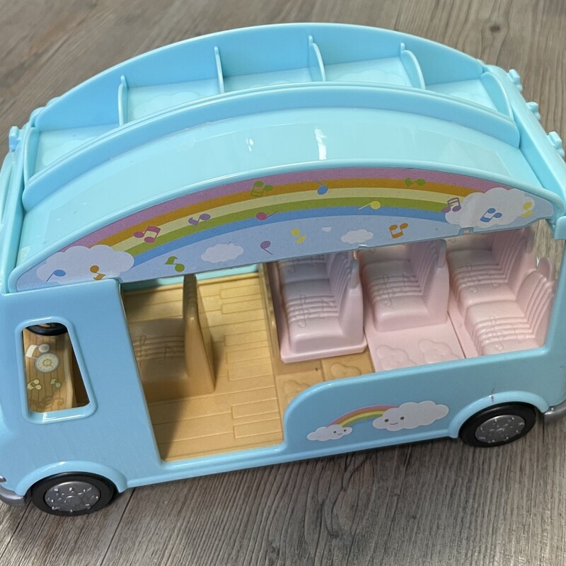 Calico Critters Sunshine Nursery Bus, Blue, Size: Pre-owned