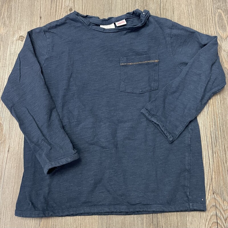 Zara LS Tee, Navy, Size: 4-5Y