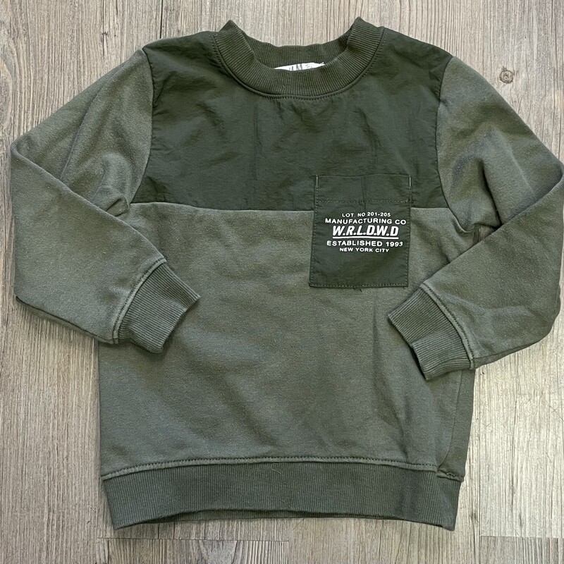 H&M Sweatshirt, Green, Size: 3-4Y