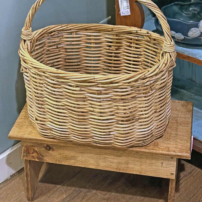 Large Oval Handled Basket
19 In Wide x 13 in Deep x 20 In Tall.