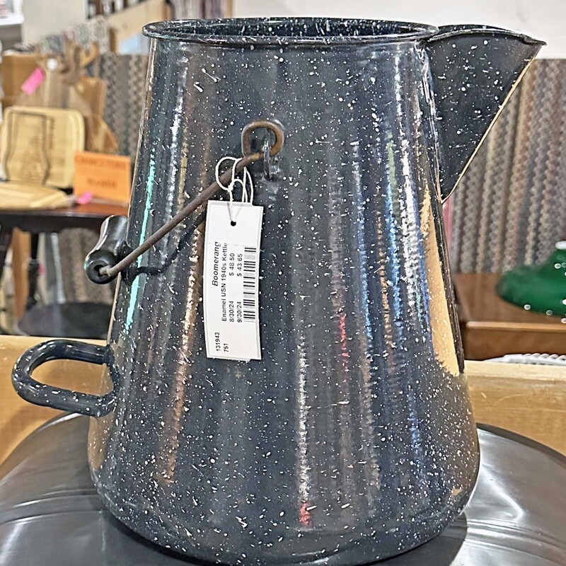 Enamel USN 1940s Kettle