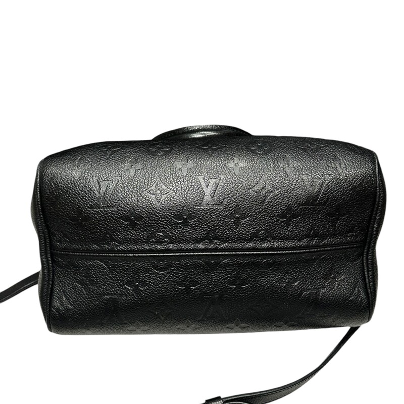 Louis Vuitton Bandouliere 25 Black Emperiente<br />
<br />
Date Code: DU2197<br />
<br />
Dimensions:<br />
Base length: 10.5 in<br />
Height: 7 in<br />
Width: 6.25 in<br />
Drop: 4 in<br />
Drop: 20.5 in to 0.00 in<br />
<br />
Note: Light coner wear.<br />
<br />
Box and dust bag.