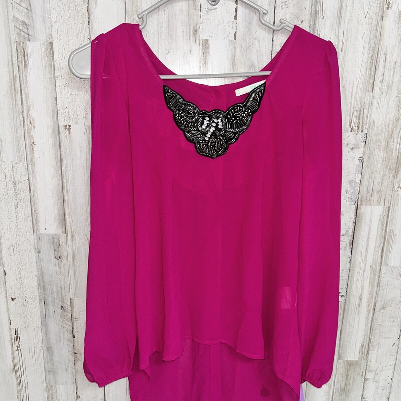 XS Fuchsia Cold Shoulder