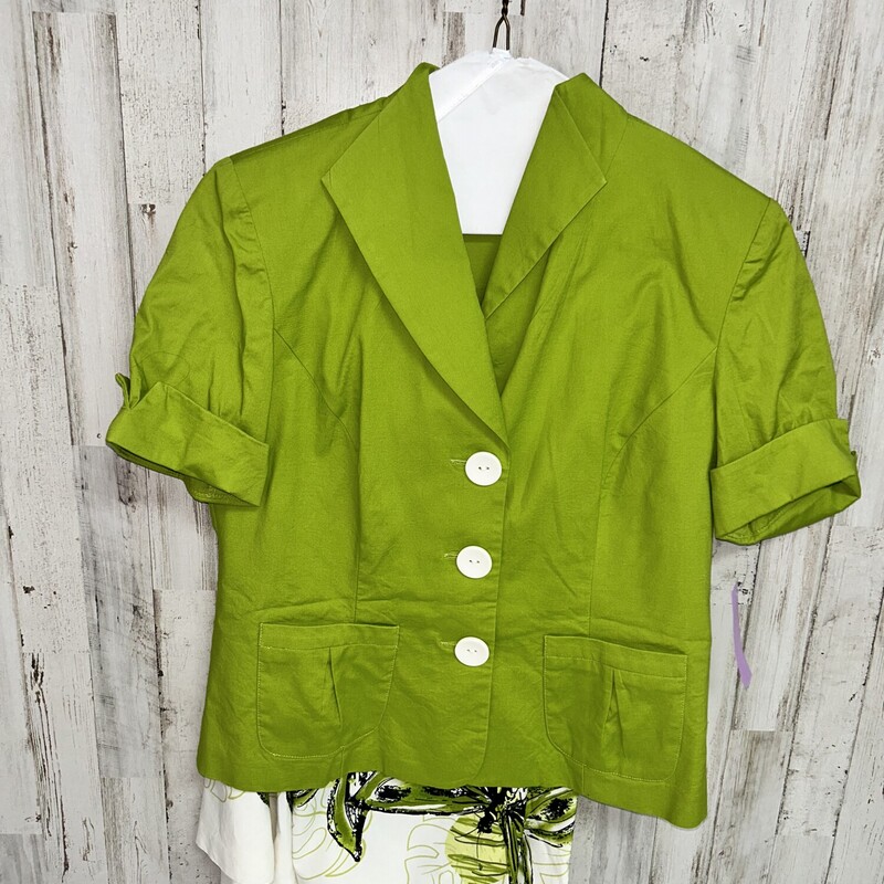 Sz 8 Lime 2pc Skirt Suit, Lime, Size: Ladies M