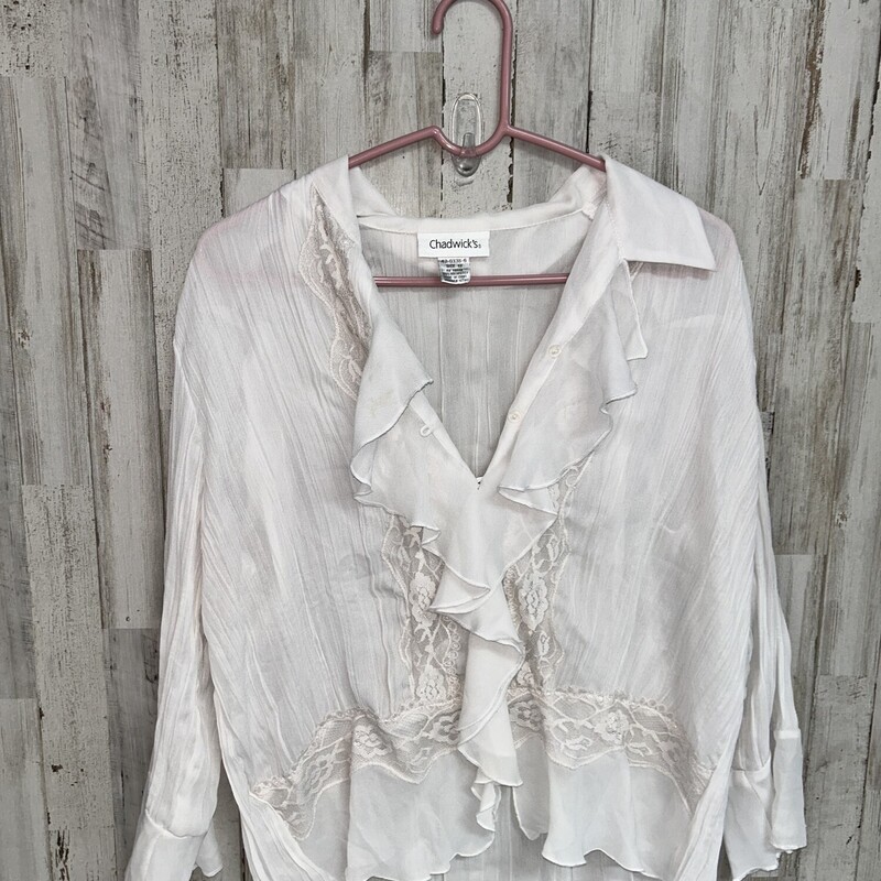 Sz 12 Ivory Lace Blouse